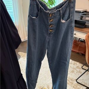 Zara wide leg cropped denim